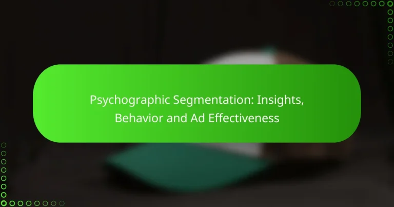 Segmentation Psychographique : Insights, Comportement et Efficacité des Publicités